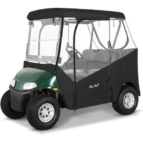 2 حاوية قيادة عربة الجولف للركاب، غطاء عربة الجولف لسيارة النادي السابقة والإيقاع، نافذة شفافة بأربعة جوانب مقاومة للماء والرياح، غطاء مطر لعربة الجولف في جميع الأحوال الجوية حماية خارجية in Kuwait