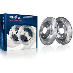 Detroit Axle - دوارات الفرامل الخلفية لعنصر Acura TL Honda ، بديل فرامل القرص المحفورة والوقوف بديل: 11.10 "بوصة خلفية دوار in Saudi Arabia