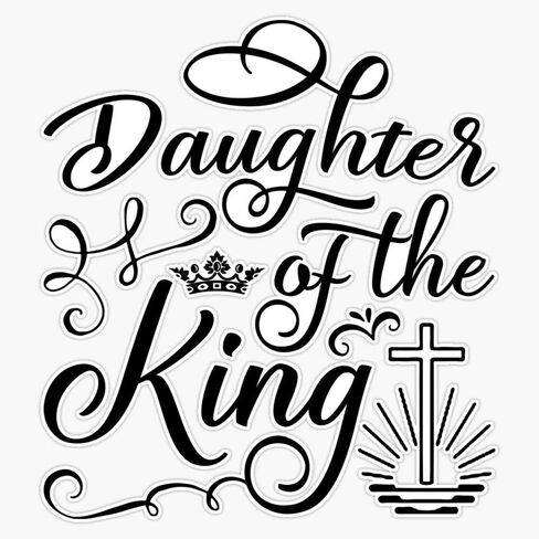 Daughter Of The King Sticker Vinyl Bumper Sticker Decal Waterproof 5" in Saudi Arabia