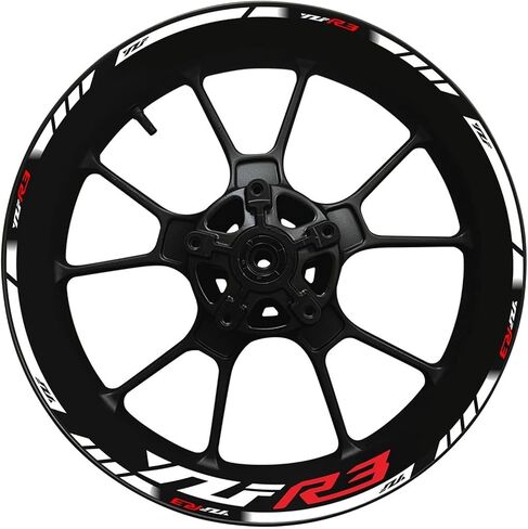 ملصقات الشريط لـ y-amaha yzf r3 yzfr3 دراجة نارية محور حافة صائق ديكور ملصق عاكس 17 بوصة (اللون: H) in Kuwait