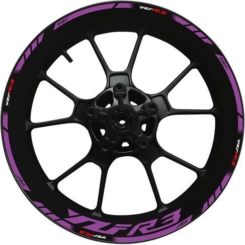ملصقات الشريط لـ y-amaha yzf r3 yzfr3 دراجة نارية محور حافة صائق ديكور ملصق عاكس 17 بوصة (اللون: H) in Kuwait