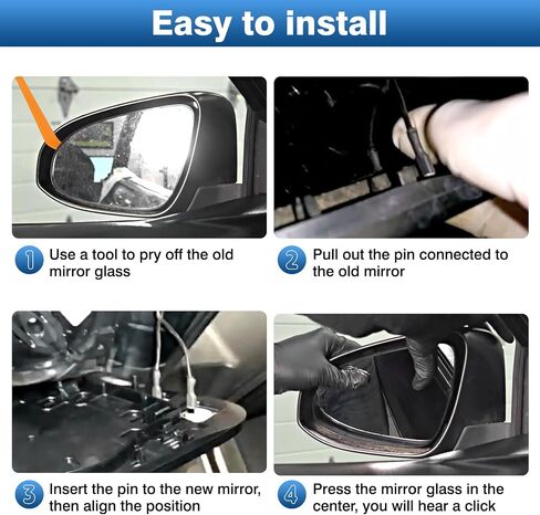 Glass Side Mirror Glass متوافق مع Toyota Camry 2012-2017 ، Avalon Hybrid 2013-2018 ، طاقة زجاجية مرآة على الجانب الأيسر ، تحل محل 87947-06410 in Saudi Arabia
