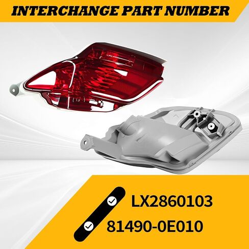 ضوء العلامة الخلفية ذات الضوء الأيسر الذيل متوافق مع RX350 RX450H 2010-2015 المصد الخلفي LX2860103 814900E010 in Saudi Arabia
