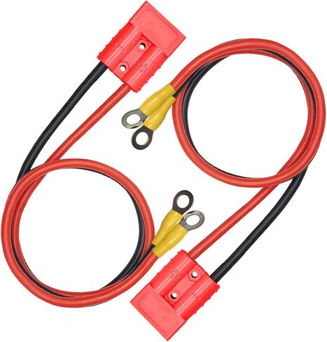 2 حزمة كابل توصيل موصل 50A 7AWG مع توصيل بطارية حلقة O، موصل أندرسون المتوافق، موصلات أندرسون باوربول، موصلات سلكية سريعة الفصل للسيارات التي تعمل بالبطاريات، والسيارات السياحية وما إلى ذلك. in Kuwait