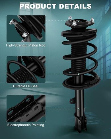 AUTOMUTO Complete Struts Assembly Front and Rear Pair Strut Shock Absorber Fit 2001-2005 for Toyota RAV4 AWD - Replace for 171454 171453 37199 in Saudi Arabia