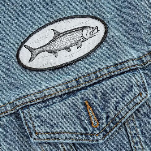CafePress Tarpon Patches Patch, 4x2in Printed Novelty Applique Patch in Saudi Arabia