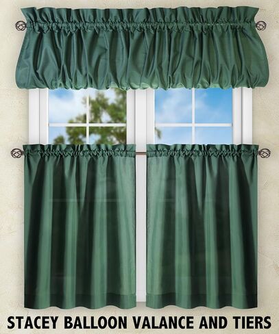 Ellis Curtain Stacey 60-by-38 Inch Ruffled Swag Curtain (Sage) in Saudi Arabia