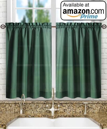 Ellis Curtain Stacey 60-by-38 Inch Ruffled Swag Curtain (Sage) in Saudi Arabia