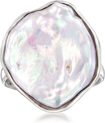 Ross-Simons 20x16mm Cultured Keshi Pearl Ring in Sterling Silver in Saudi Arabia