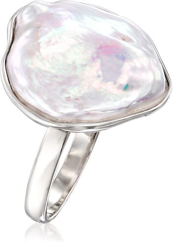 Ross-Simons 20x16mm Cultured Keshi Pearl Ring in Sterling Silver in Saudi Arabia