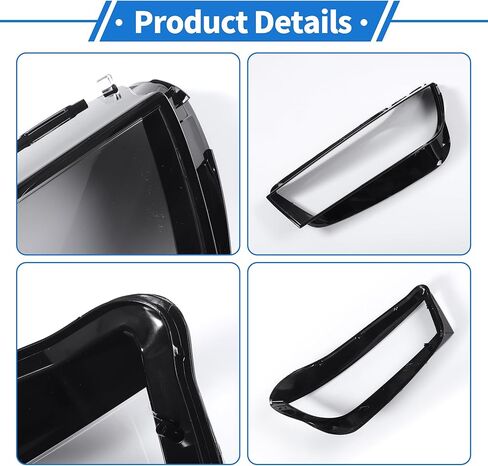 غطاء العدسة الأمامية تغطية المصابيح الأمامية العدسة العدسة العدسة Clear Cover لـ Audi Q5 2018-2020 Black ، Clear PC 1 PC Arbant Left Car in Saudi Arabia