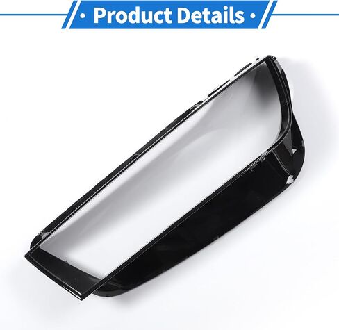 غطاء العدسة الأمامية تغطية المصابيح الأمامية العدسة العدسة العدسة Clear Cover لـ Audi Q5 2018-2020 Black ، Clear PC 1 PC Arbant Left Car in Saudi Arabia