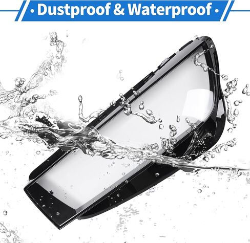 غطاء العدسة الأمامية تغطية المصابيح الأمامية العدسة العدسة العدسة Clear Cover لـ Audi Q5 2018-2020 Black ، Clear PC 1 PC Arbant Left Car in Saudi Arabia