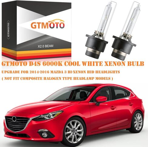 for 2014 2015 Mazda 3 6 CX5 CX9 HID Headlights D4S Xenon Bulbs, 9070-39-350 OEM 35W Projector Bi-xenon Lights Replacement, 6000K Bright White D4SC1, 2-Pack in Saudi Arabia