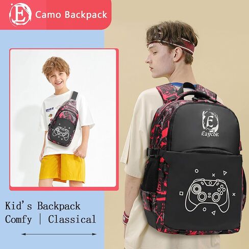 Skateboard Anime Luminous School Backpack with USB Charging Port, Anti Theft Lock, Sling Bag & Pencil Case for Teen Boys and Girls, Lightweight Laptop Backpack College Bookbag, Black in Saudi Arabia