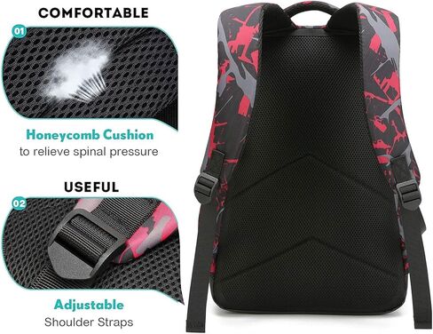 Skateboard Anime Luminous School Backpack with USB Charging Port, Anti Theft Lock, Sling Bag & Pencil Case for Teen Boys and Girls, Lightweight Laptop Backpack College Bookbag, Black in Saudi Arabia