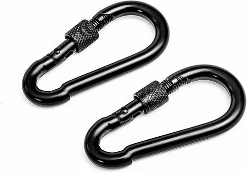 26 inch Black Hammock Chain, Hanging Chair Chain/Punching Bag Chain with Two Carabiners in Kuwait