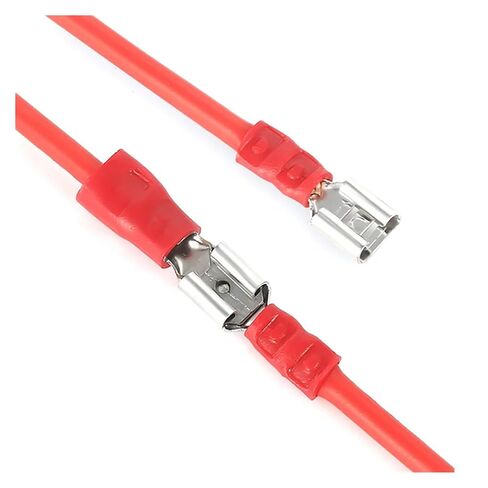 10 PCS Insulated Female Crimp Terminals 2.8mm 4.8mm 6.3mm Sealed Spade Wire Connector Wiring Cable Plug (Color : 6.3mm Blue Female, Size : 10pcs) in Kuwait