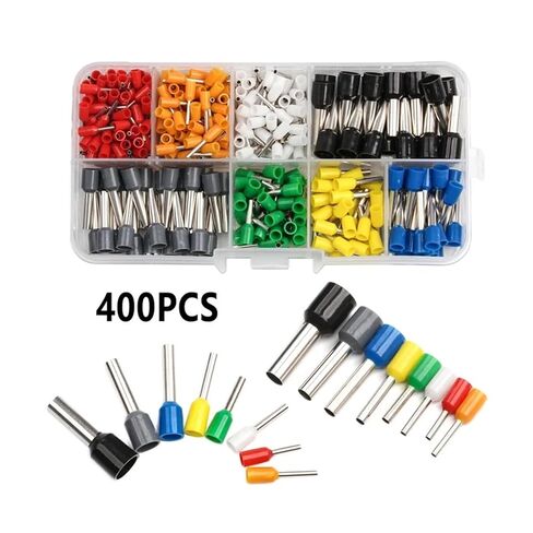400 PCS Box VE Tubular Crimp Terminal Wire Insulation Termination Block Wire End Connector Electrical Tube Terminal (Color : 400PCS Boxed) in Kuwait