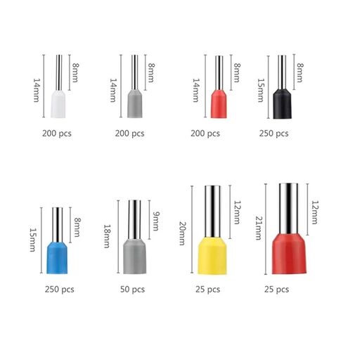 400 PCS Box VE Tubular Crimp Terminal Wire Insulation Termination Block Wire End Connector Electrical Tube Terminal (Color : 400PCS Boxed) in Kuwait