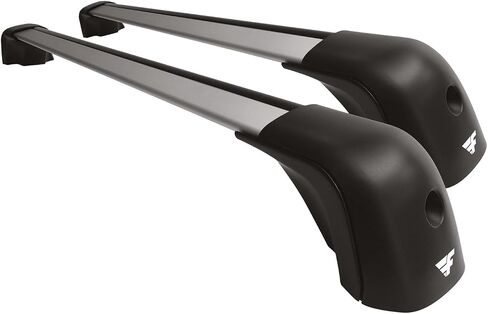 أشرطة أو OMAC Premium Roof Rack Cross متوافقة مع Toyota Rav4 2013-2018 رفوف سقف سيارة الألومنيوم ، حانات شحن على السطح لرفق أمتعة التزلج على الجليد زورق زورق على الجليد 220 رطل السعة in Kuwait