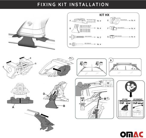 أشرطة أو OMAC Premium Roof Rack Cross متوافقة مع Toyota Rav4 2013-2018 رفوف سقف سيارة الألومنيوم ، حانات شحن على السطح لرفق أمتعة التزلج على الجليد زورق زورق على الجليد 220 رطل السعة in Saudi Arabia