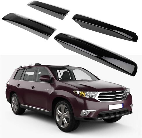 Roof Rack Covers Black for Toyota Highlander 2008-2013, 4 x Roof rack covers in Kuwait