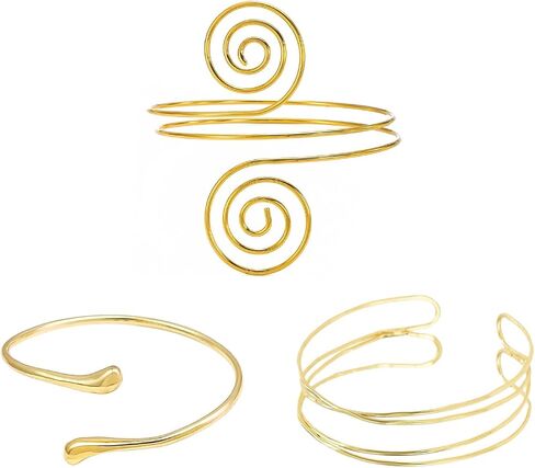 3PCS Arm Cuff for Women Gold Upper Arm Cuff Jewelry Greek Goddess Accessories Halloween Jewelry in Saudi Arabia