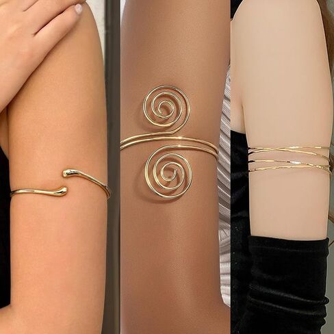 3PCS Arm Cuff for Women Gold Upper Arm Cuff Jewelry Greek Goddess Accessories Halloween Jewelry in Saudi Arabia