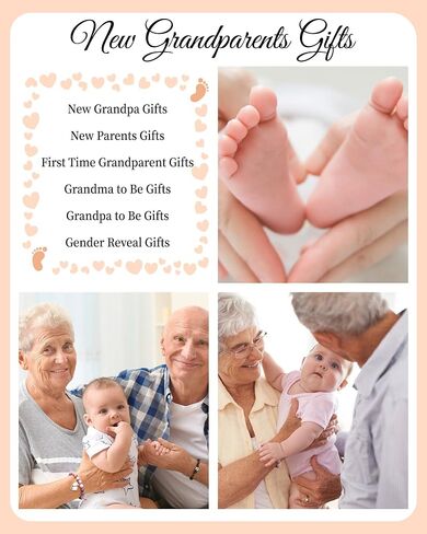 BOCHOI 2Pcs New Parents/Grandparents Gifts, New Mom/Dad/Grandma/Grandpa Bracelet, First Time Dad/Mom to Be Gift, First Fathers Day Pregnancy Announcement Gender Reveal Birthday Gift Bracelet in Saudi Arabia