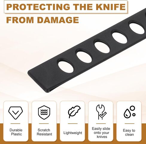 Patikil 24pcs Pp Universal Blade Edge Cover ، Blade Stumped Edge Sleeve من 7 بوصات غطاء للمطبخ وغرفة الطعام والأسود in Saudi Arabia