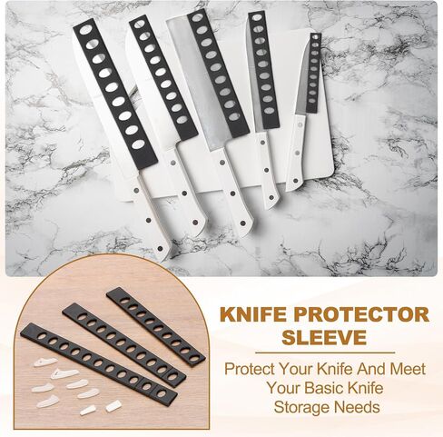 Patikil 24pcs Pp Universal Blade Edge Cover ، Blade Stumped Edge Sleeve من 7 بوصات غطاء للمطبخ وغرفة الطعام والأسود in Saudi Arabia