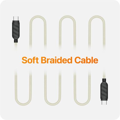 UPPERCASE Designs Braided USB-C to USB-C Cable, Fast 60W Charging, Compatible with iPhone 15 16 iPad MacBook, Red/White, 1m (3.3 Ft), 2 Pack in Saudi Arabia