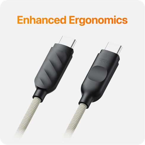 UPPERCASE Designs Braided USB-C to USB-C Cable, Fast 60W Charging, Compatible with iPhone 15 16 iPad MacBook, Red/White, 1m (3.3 Ft), 2 Pack in Saudi Arabia