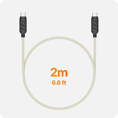 UPPERCASE Designs Braided USB-C to USB-C Cable, Fast 60W Charging, Compatible with iPhone 15 16 iPad MacBook, Red/White, 1m (3.3 Ft), 2 Pack in Saudi Arabia