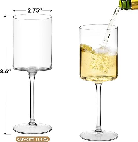 Chouggo Wine Glasses Set of 6, Hand Blown Crystal Red Wine or White Wine Glass - 15Oz, Hand Crafted by Artisans - Gifts for Women, Men, Wedding, Anniversary, Christmas, Birthday in Saudi Arabia