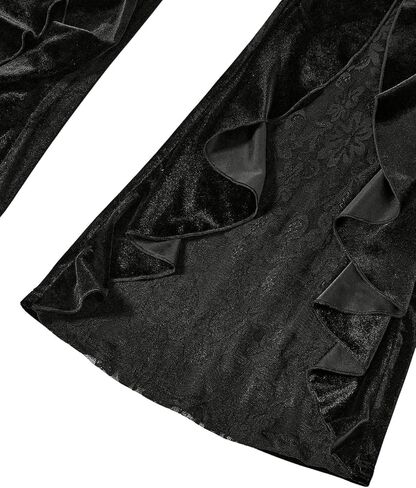 Verdusa Women's Plus Size Shulk Trim Lace Velvet Pants مرنة الخصر in Saudi Arabia