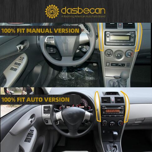 Dasbecan 2pcs Upper Center Dashboard Trim Strip Compatible with 2009-2013 Toyota Corolla Replaces 55435-02370, 55436-02330, 55436-12040 Left & Right Side in Saudi Arabia