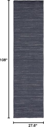 Safavieh Kilim Collection Runner Rug - 2'3 "× 9 '، رمادي داكن ، صوف نيوزيلندا المصنوع يدويًا ، مثالي للمناطق المرتفعة في غرفة المعيشة ، غرفة النوم (KLM125H) in Saudi Arabia