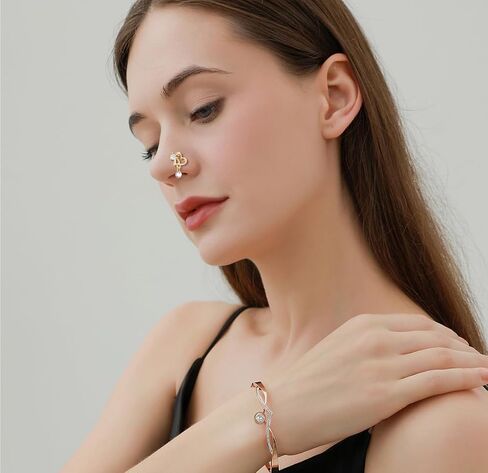 TAMHOO 15PCS أنف حلقات أنف - L تصميمات الشكل مع الفولاذ المقاوم للصدأ الجراحي - الأزرار الذهب/الفضة للنساء in Kuwait
