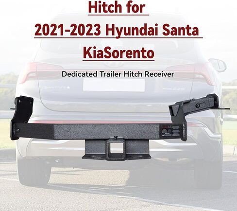 Trailer Hitch Black Steel Compatible with 2021 2022 2023 Hyundai Santa I Kia Sorento w/2" Hitch Receiver in Saudi Arabia