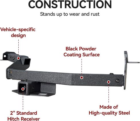 Trailer Hitch Black Steel Compatible with 2021 2022 2023 Hyundai Santa I Kia Sorento w/2" Hitch Receiver in Saudi Arabia
