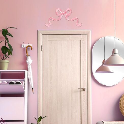 Zonon Metal Pink Bow Room Art Metal Pink Coquette Bow Wall Art For Girls Cute Girly Preppy Decor,Girly Aesthetic Wall Decor For Home Dorm Decoration, Coquette Party Gift for Girls Teens Women in Saudi Arabia