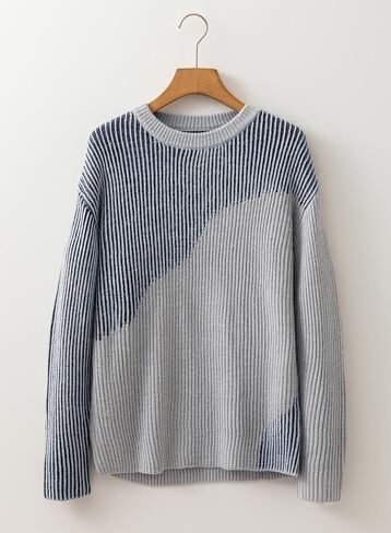 Sidefeel Womens Long Sleeve Crewneck Color Block Pullover Sweaters Casual Striped Loose Knit Tops Trendy Fall Outfits in Saudi Arabia