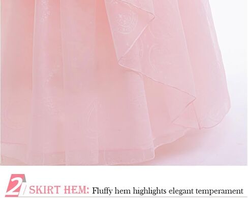 Girls Princess Dress Set with Pink Sequin Layered Tulle Ball Gown Long Gloves Tiara Jewelry for Kids in Kuwait