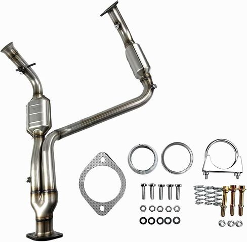 645988 Catalytic Converter Compatible with 2002-05 Cadillac Escalade; 1999-07 Chevrolet Avalanche, Silverado 1500/2500, Tahoe; 1999-07 GMC Sierra 1500/2500 Yukon, W/Gasket Kit, EPA in Kuwait