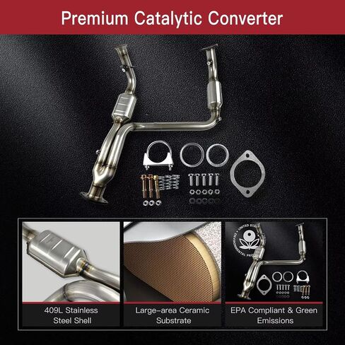 645988 Catalytic Converter Compatible with 2002-05 Cadillac Escalade; 1999-07 Chevrolet Avalanche, Silverado 1500/2500, Tahoe; 1999-07 GMC Sierra 1500/2500 Yukon, W/Gasket Kit, EPA in Kuwait