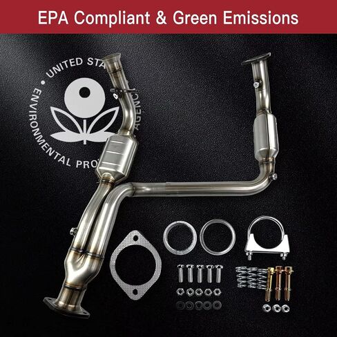 645988 Catalytic Converter Compatible with 2002-05 Cadillac Escalade; 1999-07 Chevrolet Avalanche, Silverado 1500/2500, Tahoe; 1999-07 GMC Sierra 1500/2500 Yukon, W/Gasket Kit, EPA in Kuwait