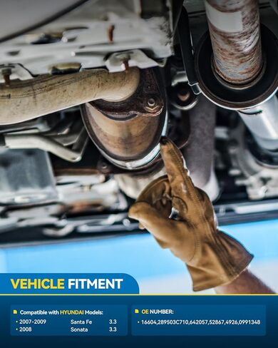 طقم محول الحفاز الخلفي Philtop مناسبة مباشرة من 2007-2009 Santa Fe 3.3L ، 2008 Sonata 3.3l-استبدال# 16604 ، 642057 من الفولاذ المقاوم للصدأ (EPA) in Saudi Arabia