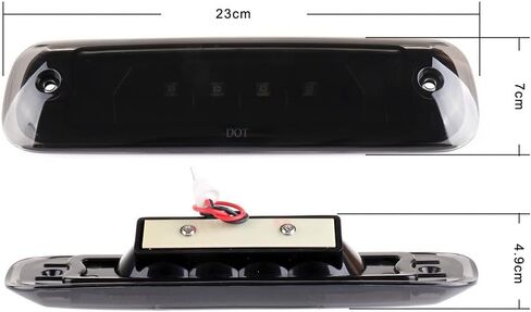 Rear High Mount Stop Brake Lights LED Third Brake Cargo Light Fit For Jeep For Cherokee 1997-2001 Third Rear Cab Roof Center Tail Cargo Lamp Black Housing Smoke Lens in Saudi Arabia